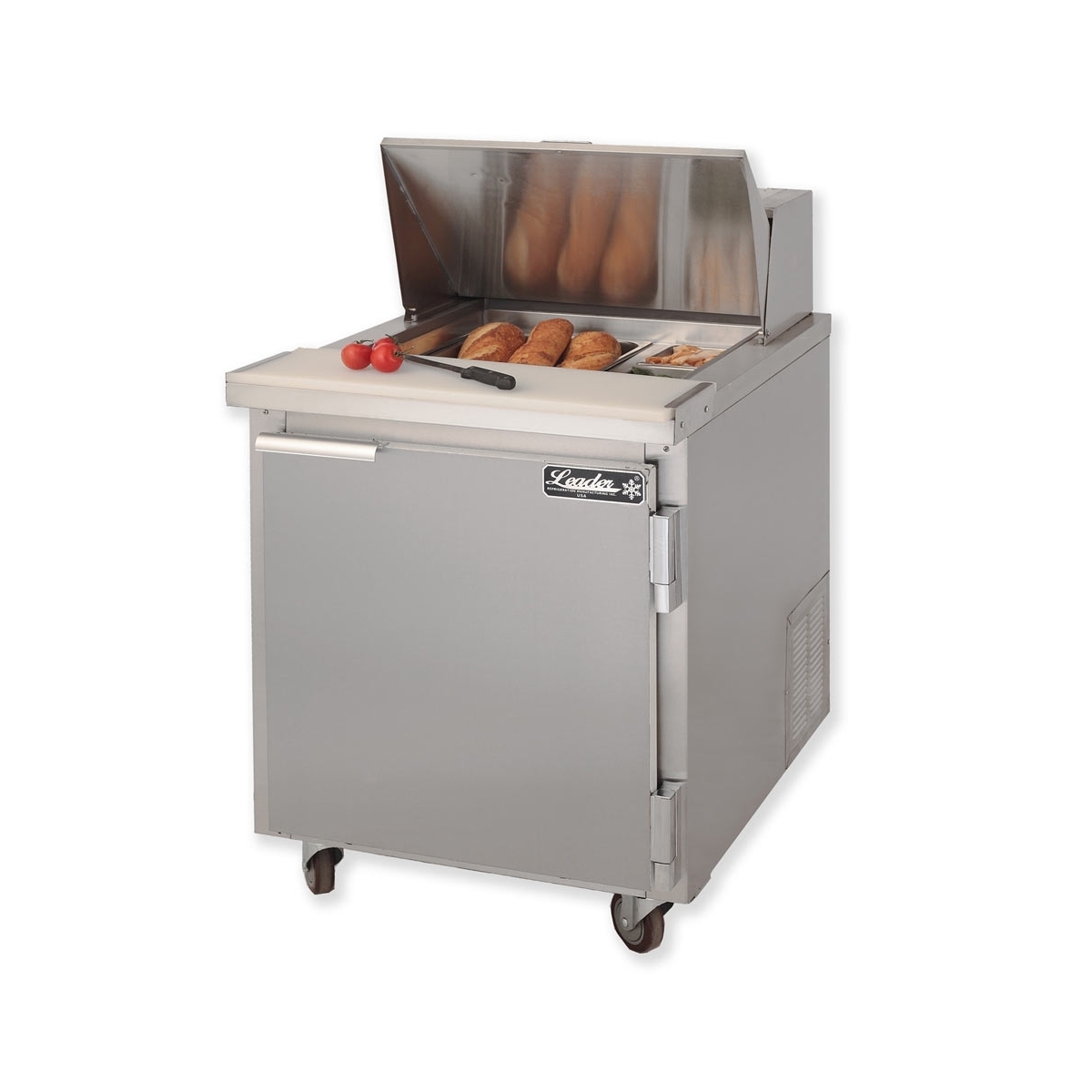 Leader ESLM27 27" 1 Door Mega Top Bain Marie / Sandwich & Salad Refrigerated Prep