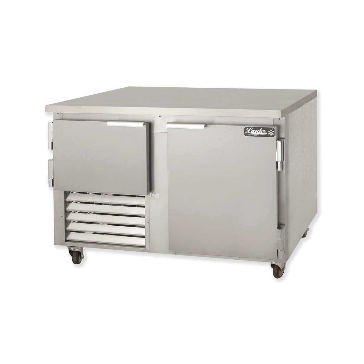 Leader LB60 60" Low Boy Worktop Refrigerator with 1 Full & 1 Half Door